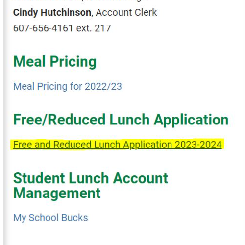 Free or Reduced Lunch and Internet Forms Available Online!
